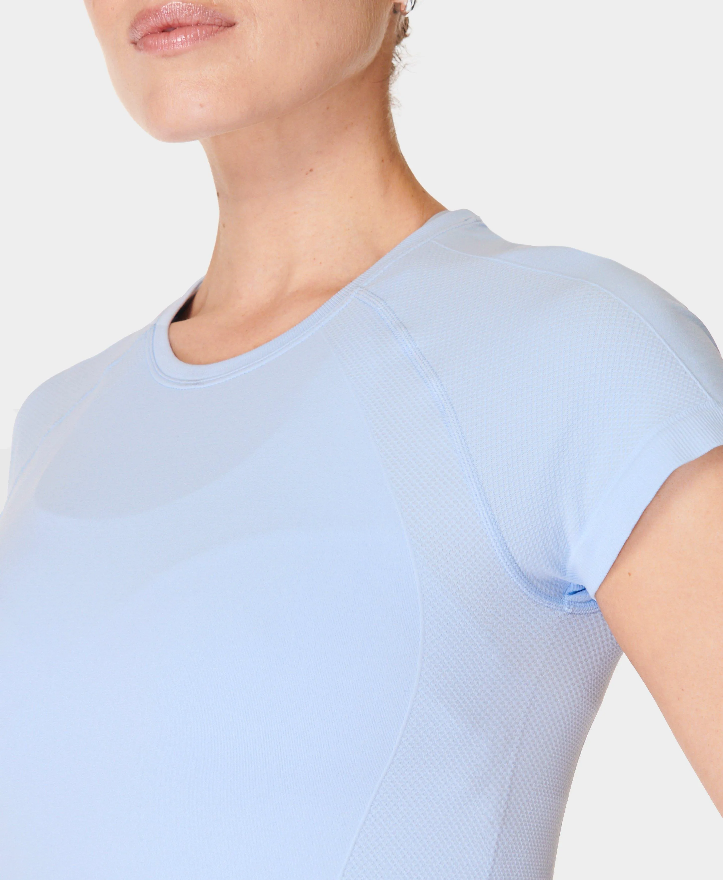 Athlete Seamless Workout T-shi Sb6546 Breeze-Blue