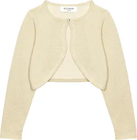 BOLEROSE Girls Long Sleeve Sparkle Cardigan Childrens Kids Bolero Shrug