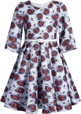 Bonny Billy Girls Classy Vintage Floral Swing Kids Party Dresses