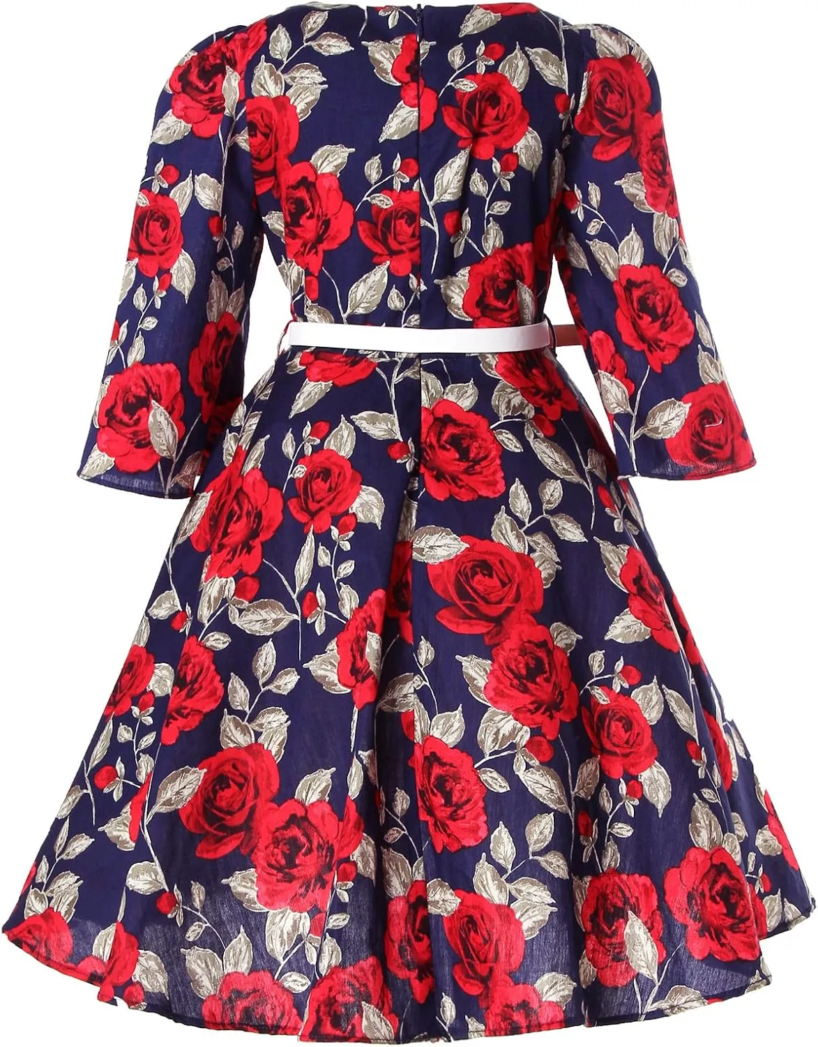 Bonny Billy Girls Classy Vintage Floral Swing Kids Party Dresses