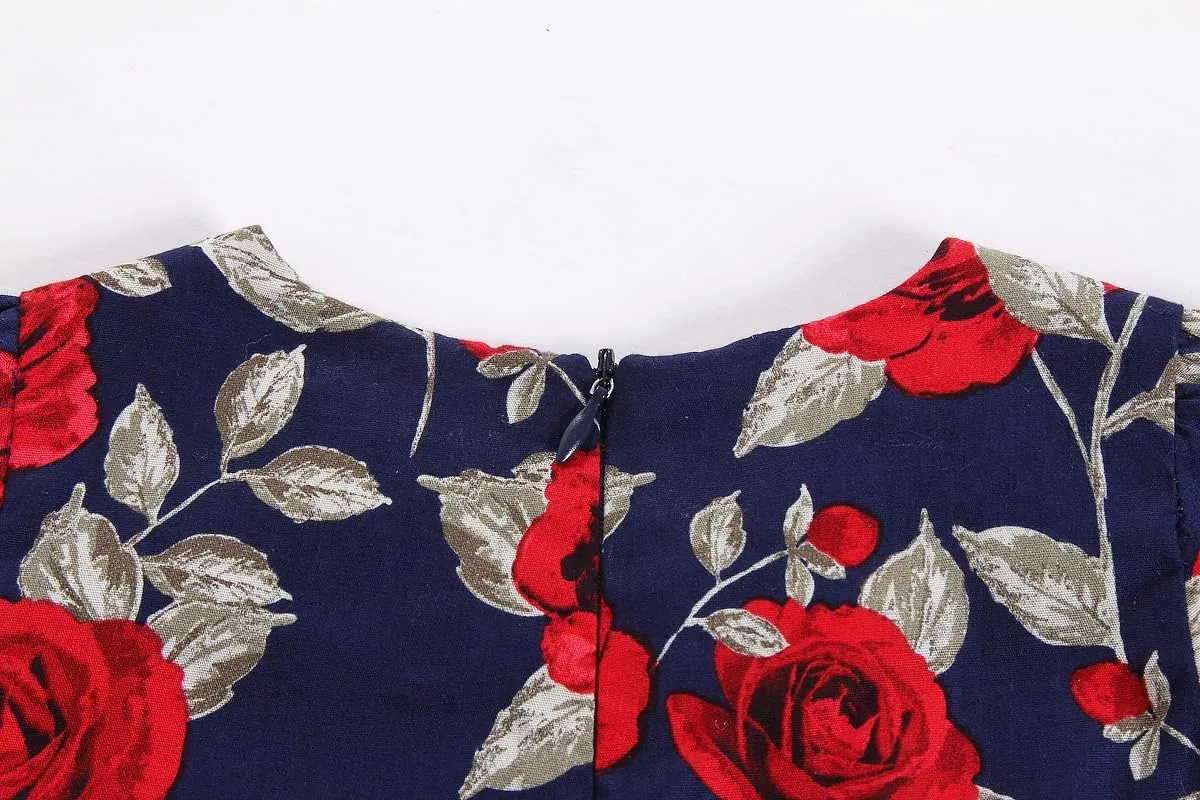 Bonny Billy Girls Classy Vintage Floral Swing Kids Party Dresses