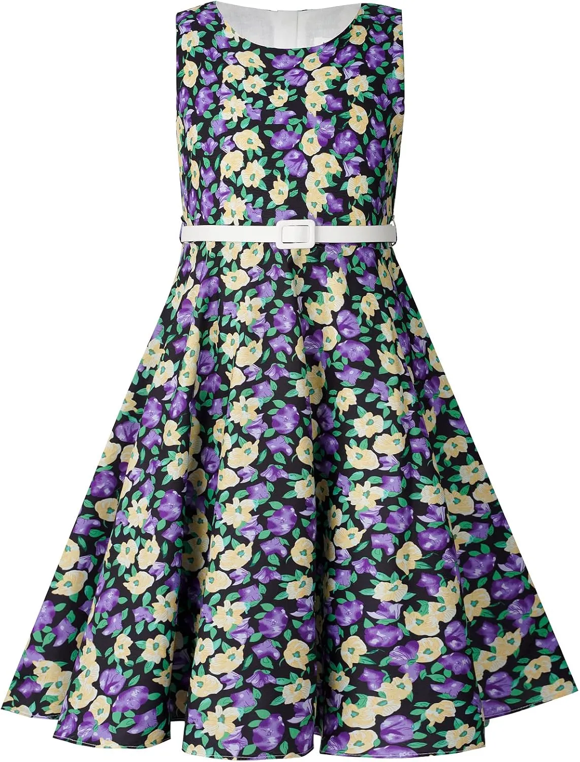 Bonny Billy Girls Classy Vintage Floral Swing Kids Party Dresses