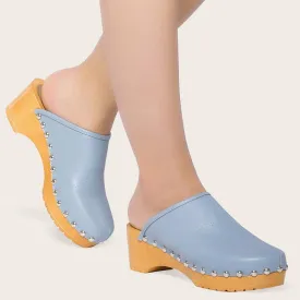 Chunky Heeled Mule Pumps
