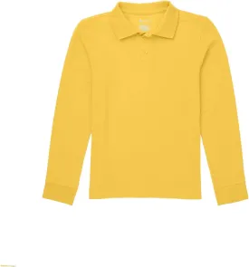 Classroom School Uniforms Unisex Long Sleeve Pique Polo