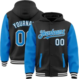 Custom Baseball Jackets Men Women Youth Personalized Varsity Letterman Jacket with Hood Stitched Name Number