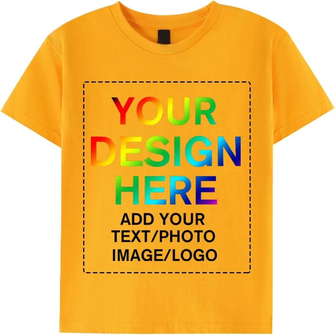 Custom Personalized Shirt for Kids Children Boys Girls - Personalized Kids Shirt with Text Photo Image - Front and Back Print