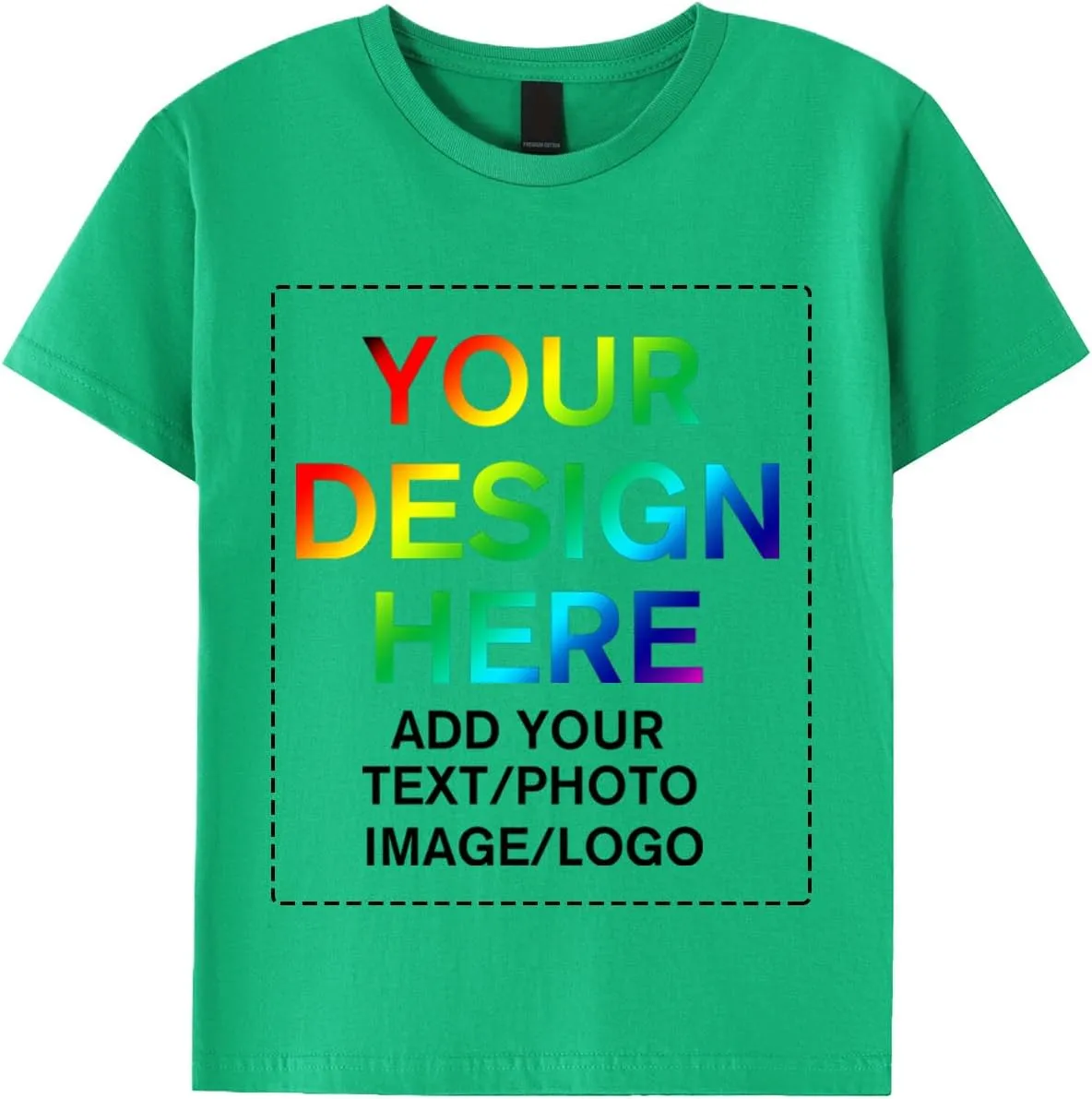Custom Personalized Shirt for Kids Children Boys Girls - Personalized Kids Shirt with Text Photo Image - Front and Back Print