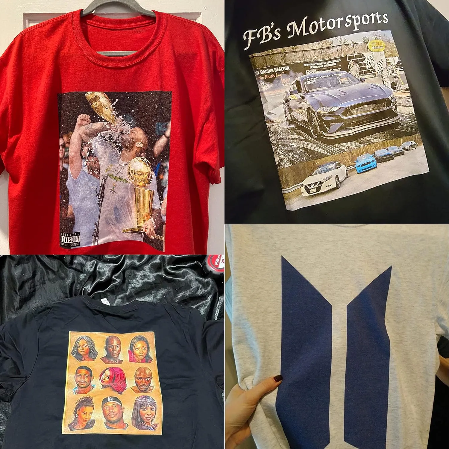Custom T-Shirts - Personalized Unisex Crewneck Tee Shirt - Customize Your Image & Text & Photo - Men Women Adult Unisex Size