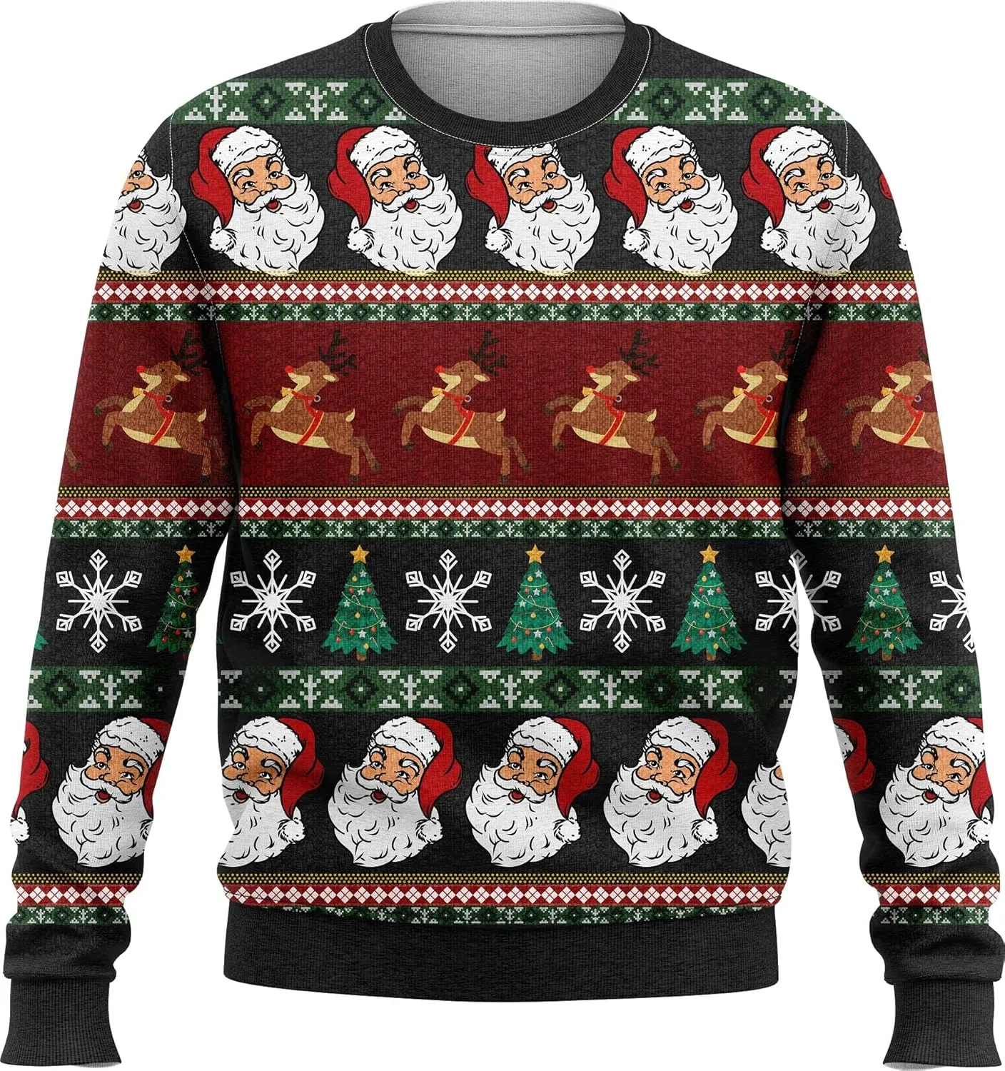 *daisysboutique* Unisex Women Men Christmas Ugly Shirt Funny Halloween 3D Effect Graphic Costume Holiday Pullover
