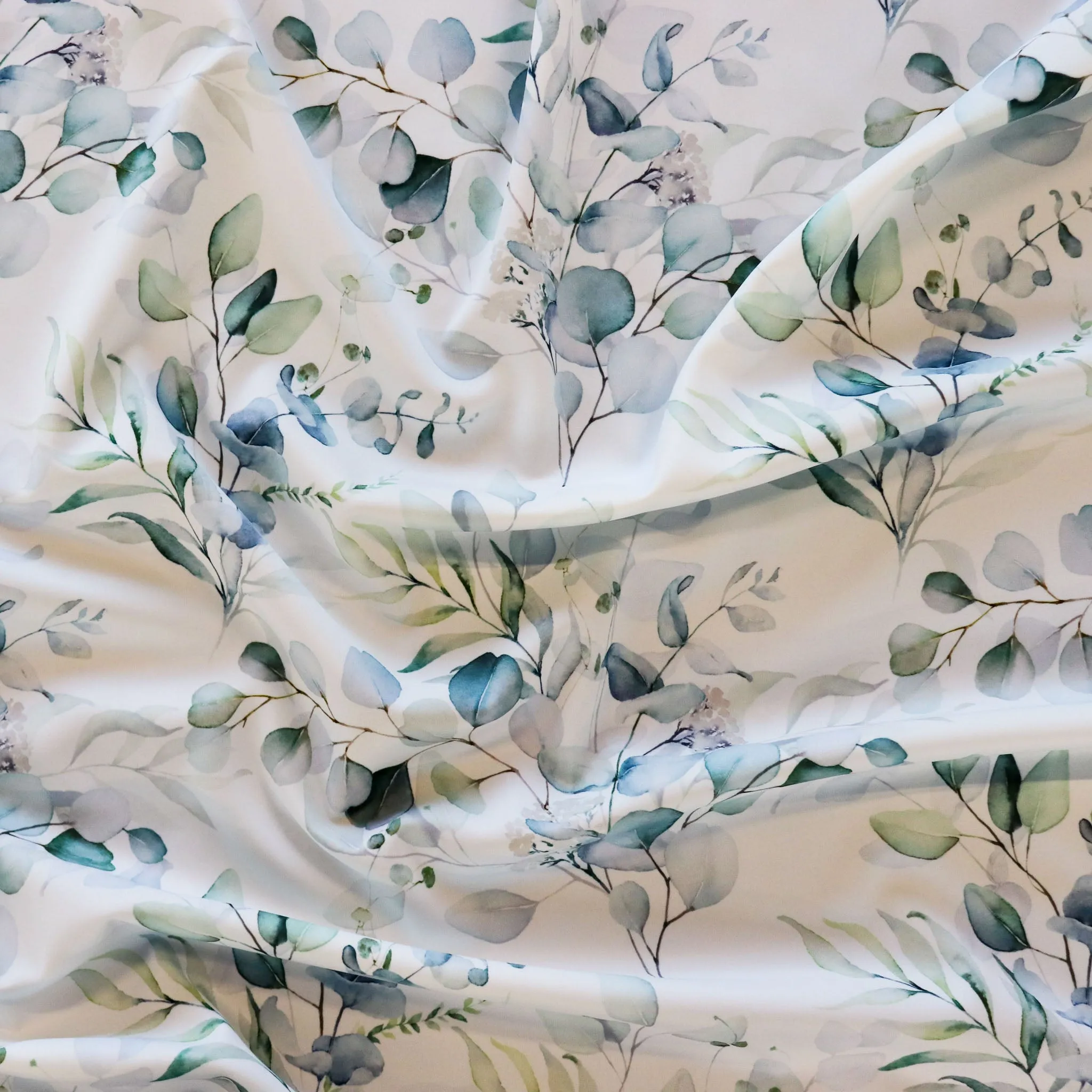 FS1179 Mint Floral Wedding Theme Print Scuba Stretch Knit Fabric