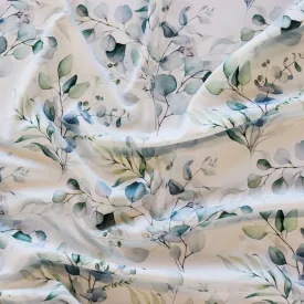FS1179 Mint Floral Wedding Theme Print Scuba Stretch Knit Fabric