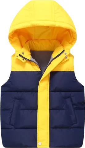 Happy Cherry Kids Down Jacket Hooded Vest Winter Jacket for Boys Hoodies Padded Jackets Girls Outwear Coat 3-14 Years