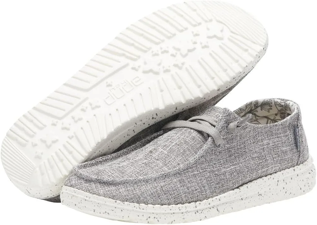 Hey Dude Women's Wendy Linen | Womens Shoes | Womens Lace Up Loafers | Comfortable & Light-Weight