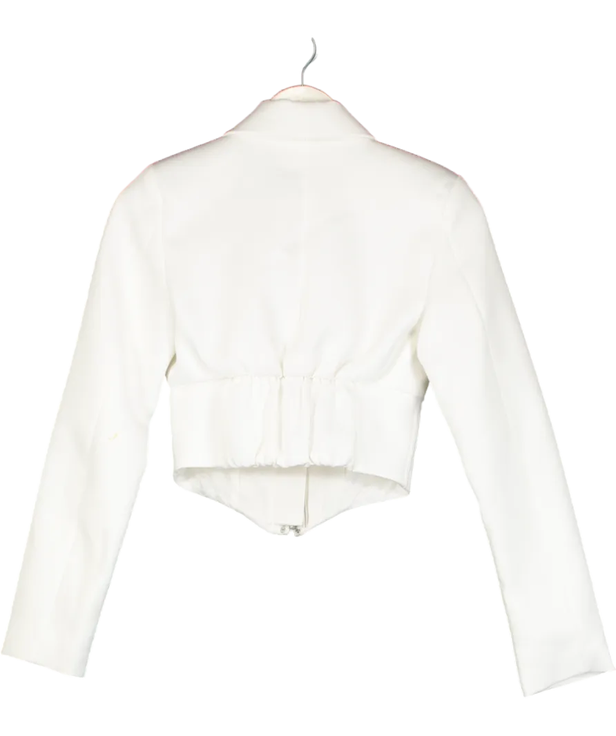 House of CB White Isobel Waist Cinching Corset Jacket UK S