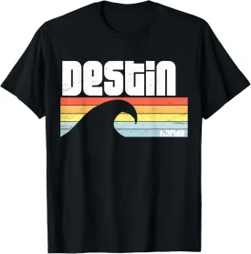 I Love Destin Florida FL Atlantic Ocean Wave T-Shirt