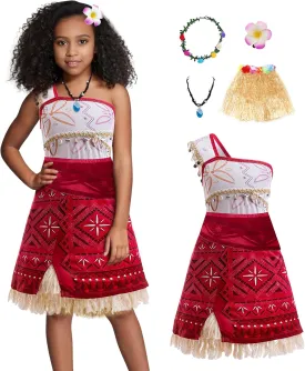 Kids Ocean Princess Costume Girls Adventure Theme Birthday Princess Dress up Outfit 3-10 Years