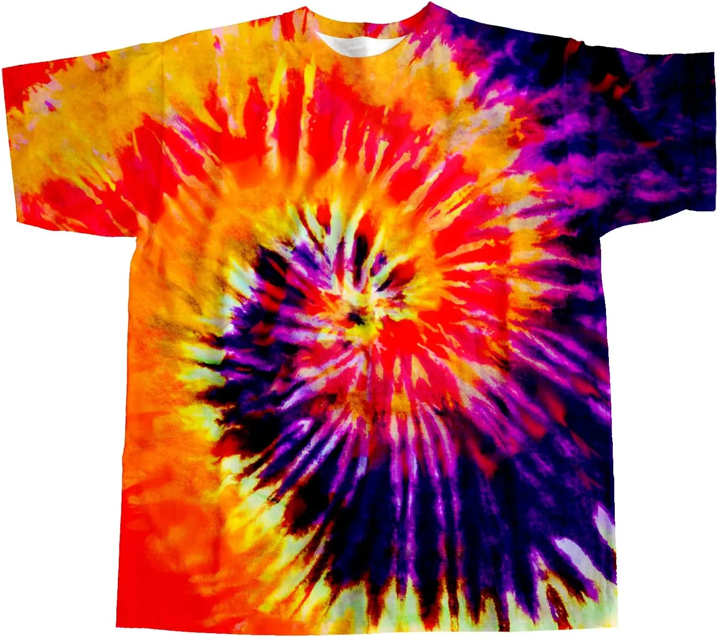 Kids Tie Dye Shirt 6-18 Years Children Hippies Senior Tie-Dye Tee Tshirt for Boys' Girls'