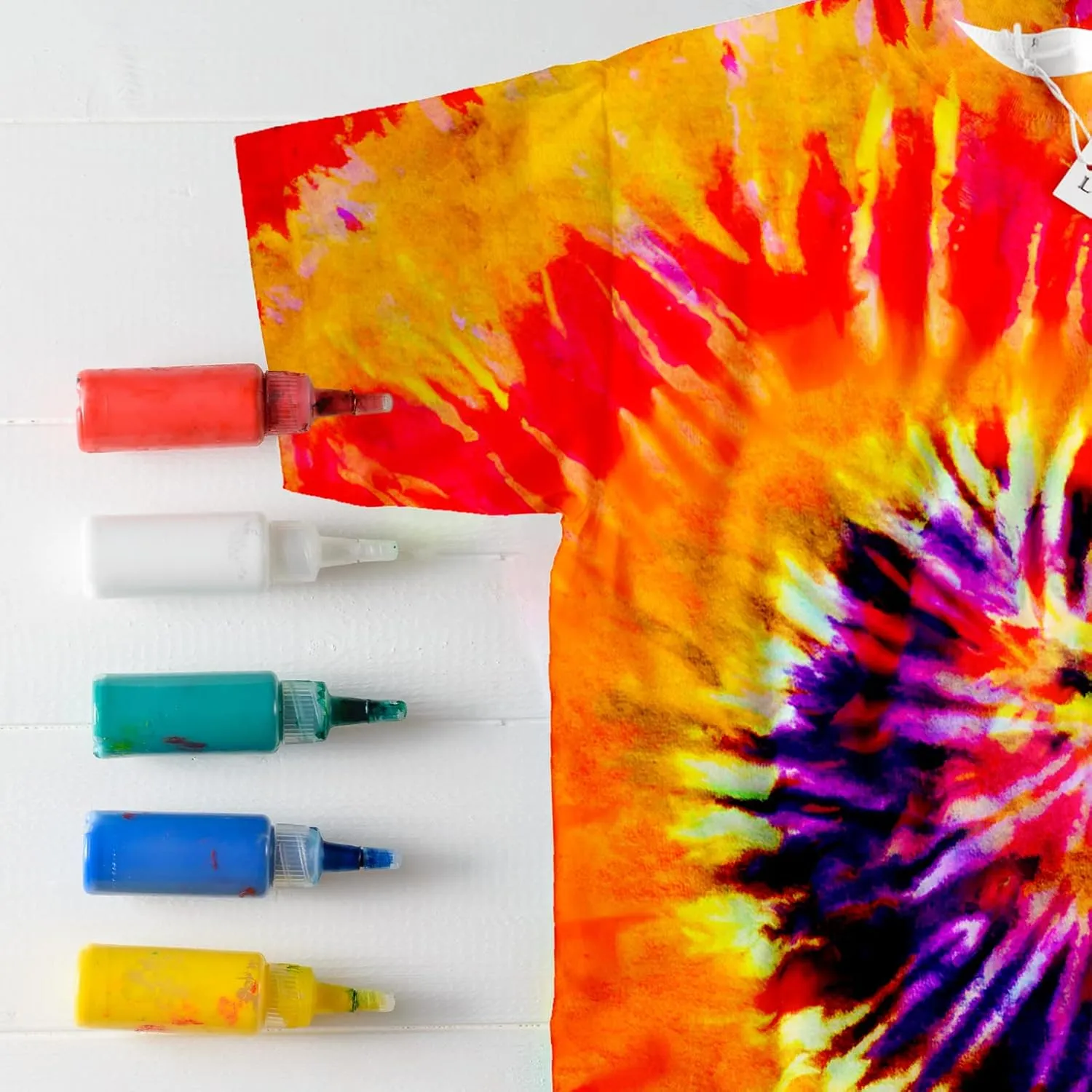 Kids Tie Dye Shirt 6-18 Years Children Hippies Senior Tie-Dye Tee Tshirt for Boys' Girls'
