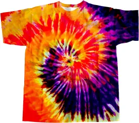 Kids Tie Dye Shirt 6-18 Years Children Hippies Senior Tie-Dye Tee Tshirt for Boys' Girls'