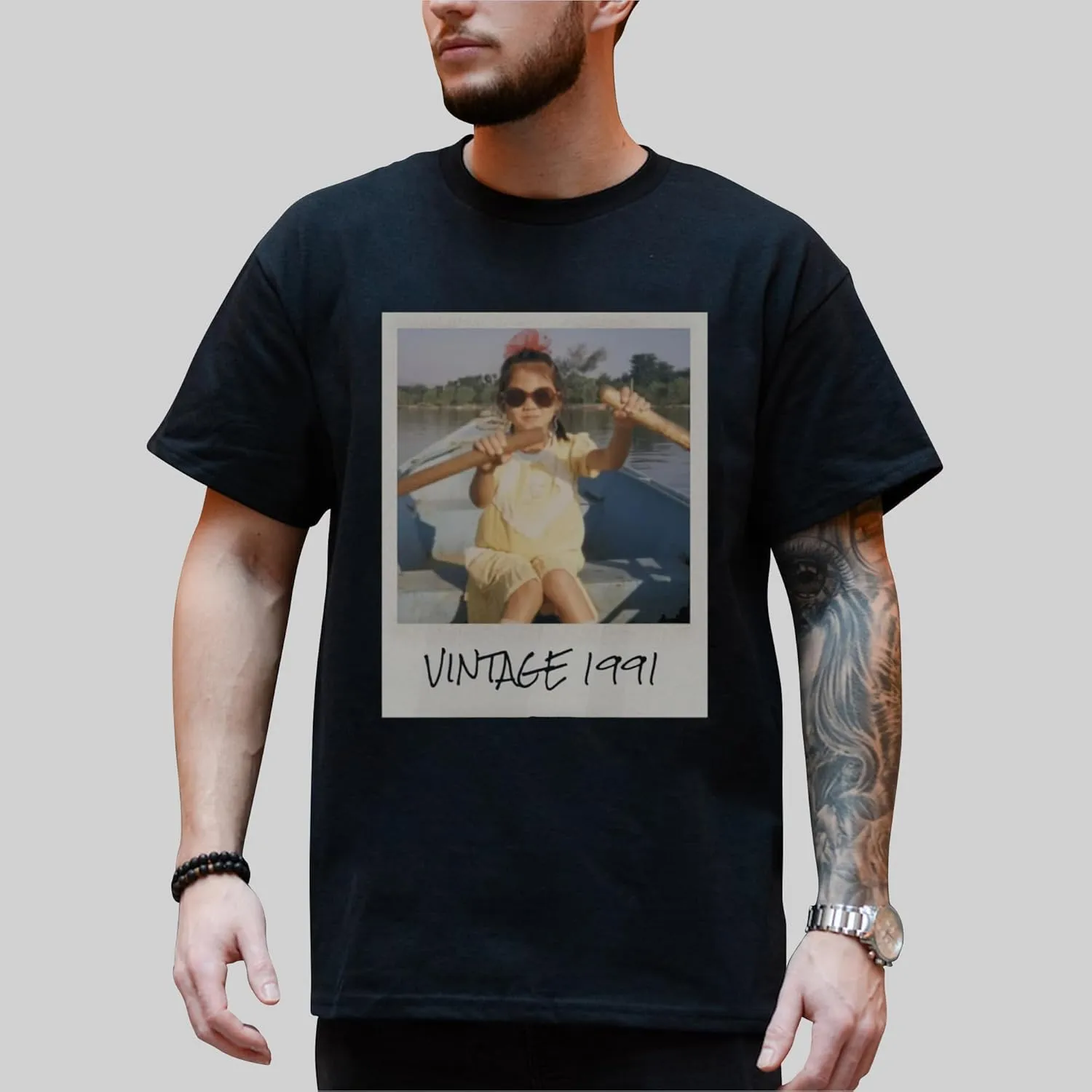 LASFOUR Custom Bootleg Rap Tee, I Love My Wife Shirts for Men, Vintage Graphic Shirt with Faces On Them Custom