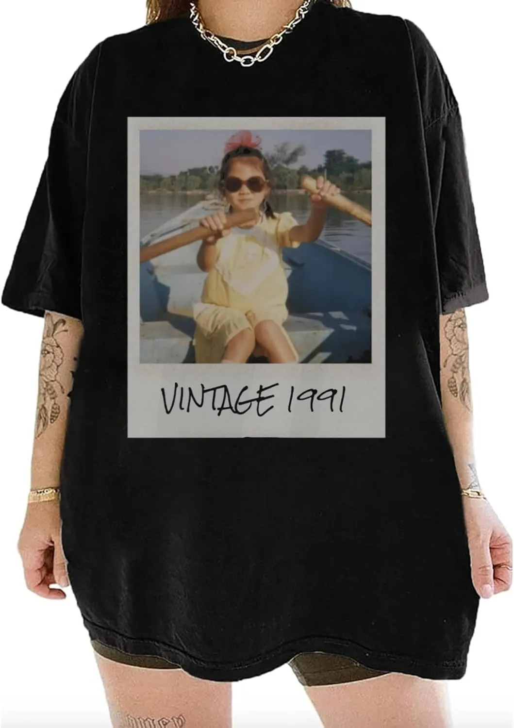 LASFOUR Custom Bootleg Rap Tee, I Love My Wife Shirts for Men, Vintage Graphic Shirt with Faces On Them Custom
