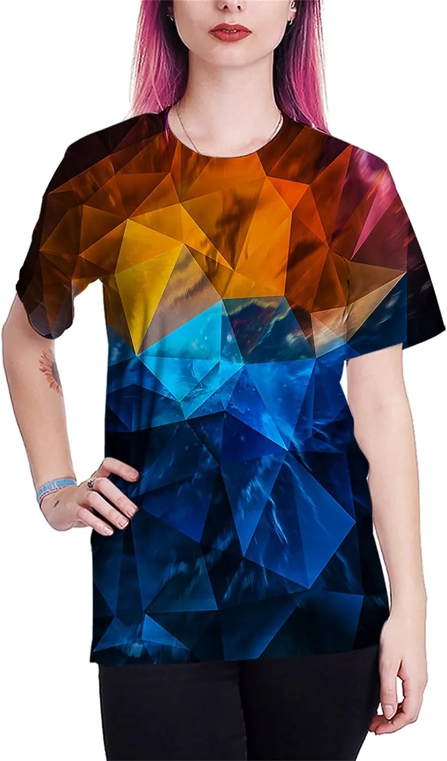 Linnhoy Unisex Men's and Women's Shirts Unisex Fashion Casual Novelty Tees 3D Graphic Adults T-Shirts Teens Tops Size S-XXL