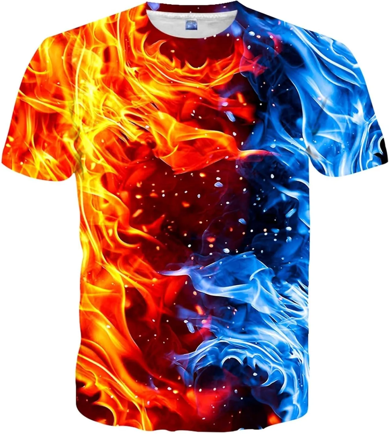 Linnhoy Unisex Men's and Women's Shirts Unisex Fashion Casual Novelty Tees 3D Graphic Adults T-Shirts Teens Tops Size S-XXL