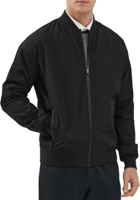 Men's Lightweight Flight Bomber Jackets Casual Varsity Windbreaker Track Jacket Outdoor Soft-Shell Golf Coat