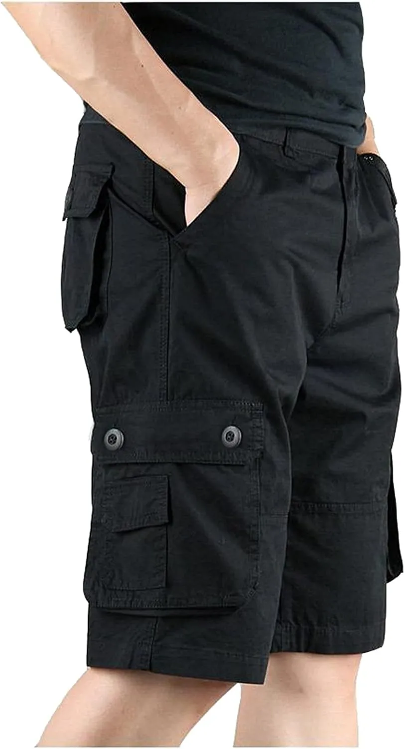 Mens Summer Cargo Shorts Lightweight Outdoor Beach Dress Work Walking Golf Shorts Big and Tall Pants with Pockets