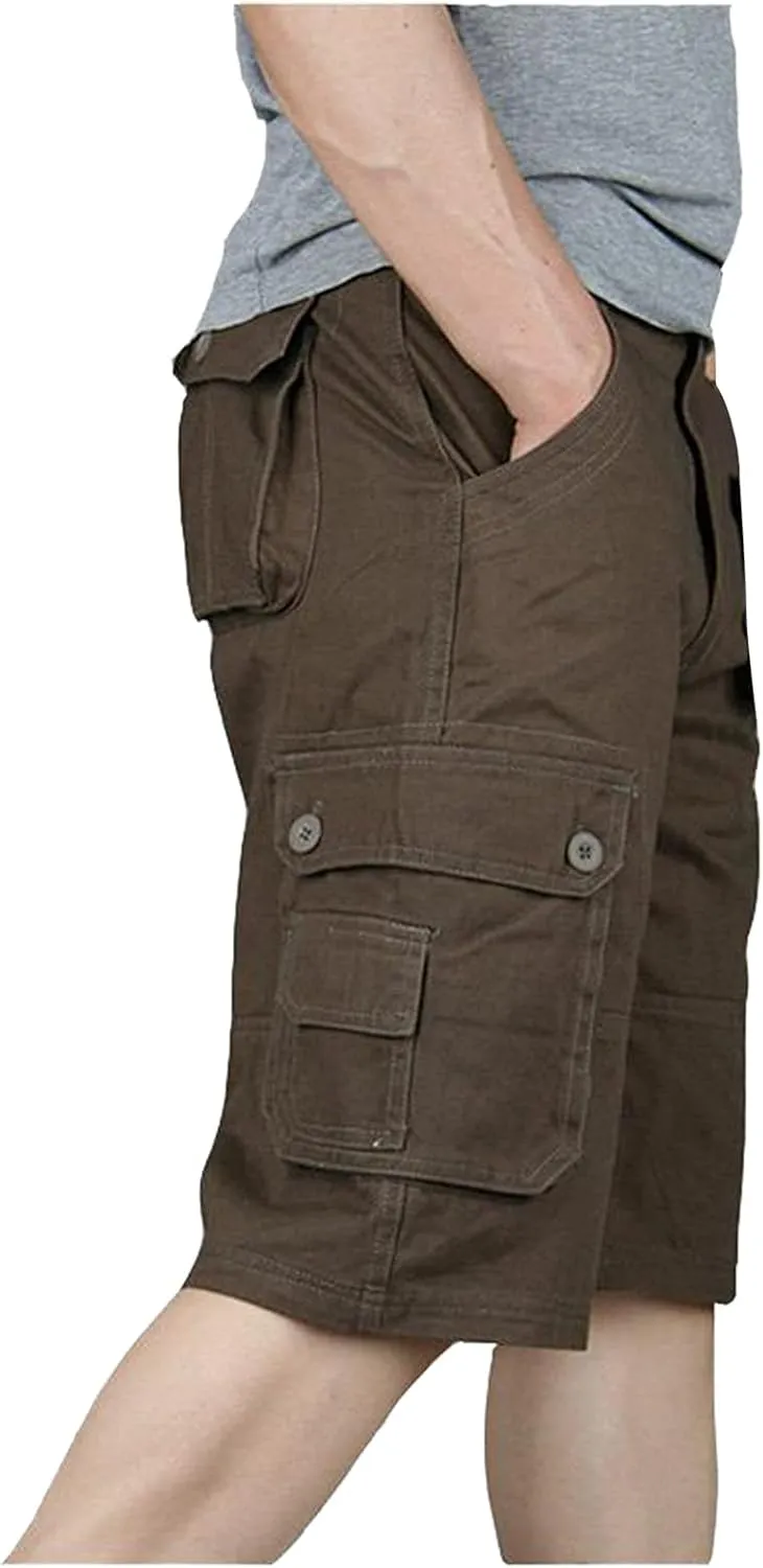 Mens Summer Cargo Shorts Lightweight Outdoor Beach Dress Work Walking Golf Shorts Big and Tall Pants with Pockets