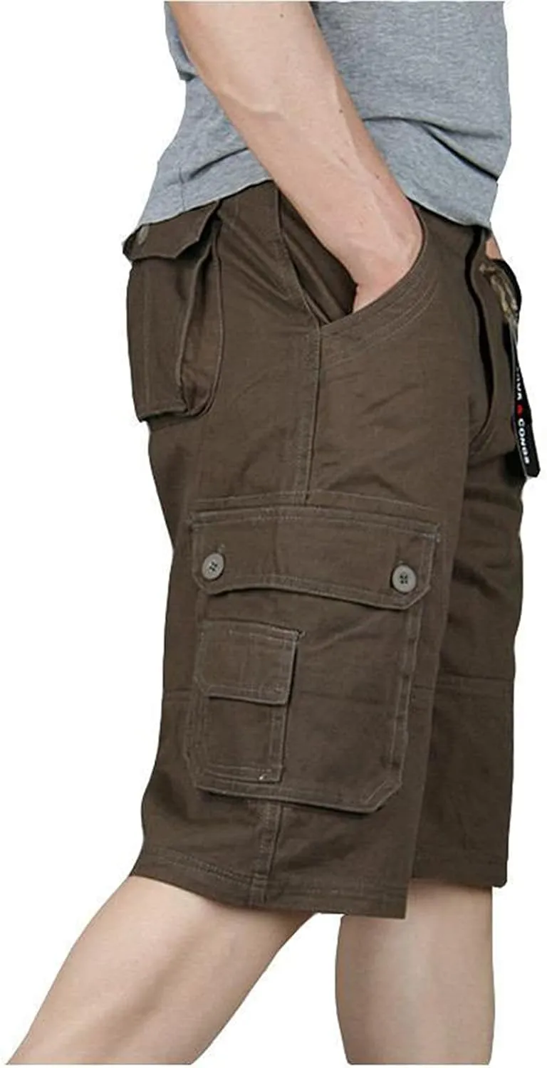 Mens Summer Cargo Shorts Lightweight Outdoor Beach Dress Work Walking Golf Shorts Big and Tall Pants with Pockets