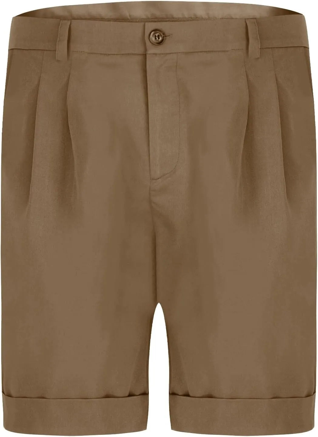 Mens Summer Suit Shorts Pleated Lightweight Outdoor Casual Beach Shorts Loose Fit Big and Tall Pants for Vacation