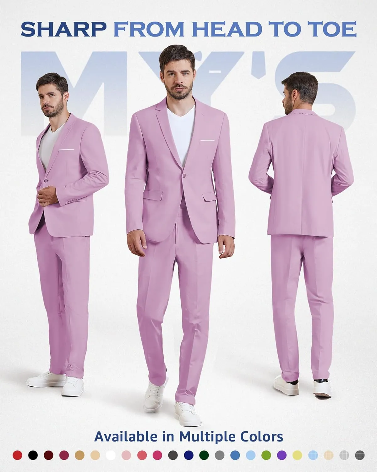 MY'S Men's Slim Fit One Button Linen Suit Blazer, Casual Sports Jacket, Lightweight Business Daily Coat.