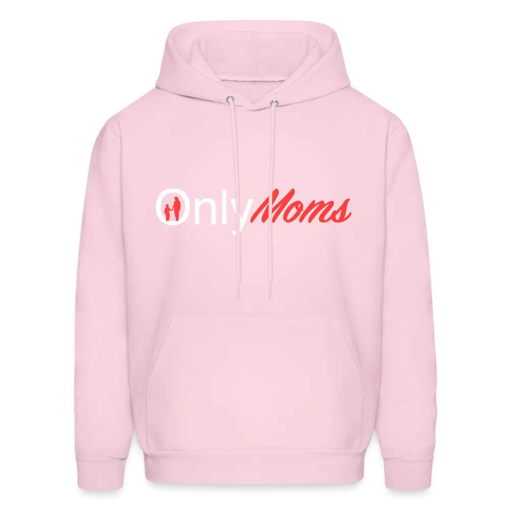 OnlyMoms Hoodie (White and Pink Letters)