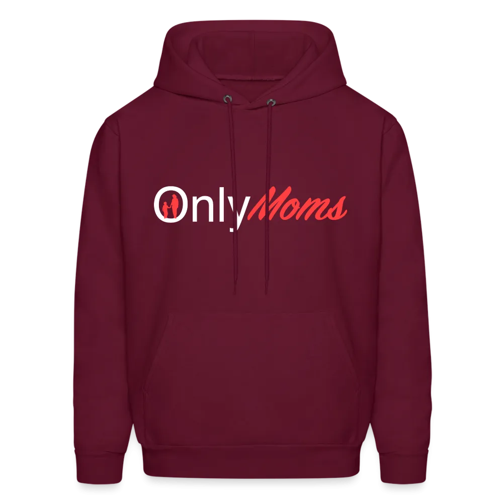 OnlyMoms Hoodie (White and Pink Letters)