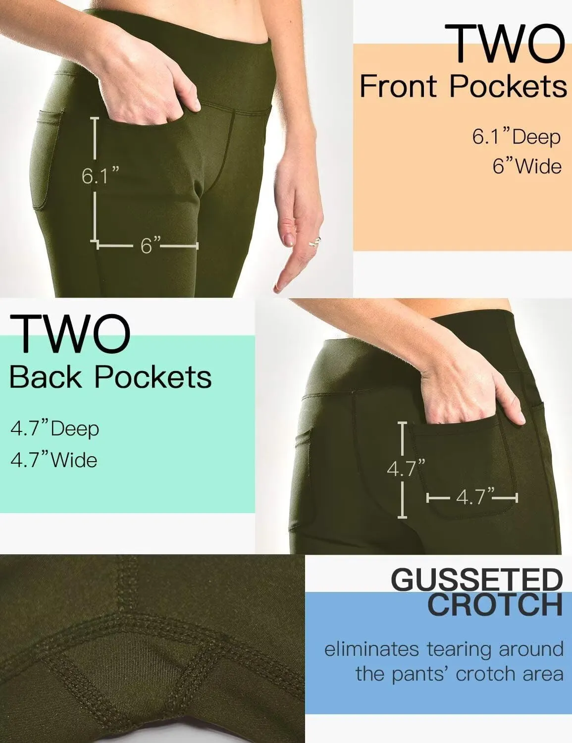 Safort Women's Yoga Pants Straight Leg Yoga Dress Pants 28"/30"/32"/34" Long Tall Inseam Stretch Slacks Pocket for Workout