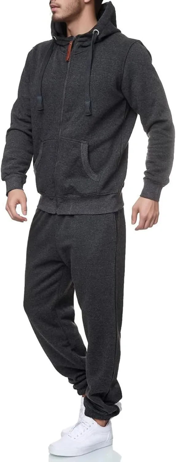 Sweatsuits for Men 2 Piece Men's Jogging Tracksuit Set Hoodie Casual Athletic Long Sleeve Zipper Suit Set