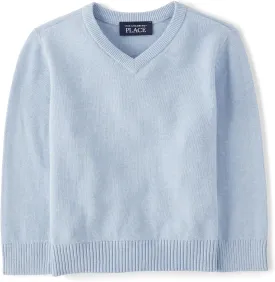 The Children's Place Baby Boys' and Toddler Long Sleeve V-Neck Pullover Sweater