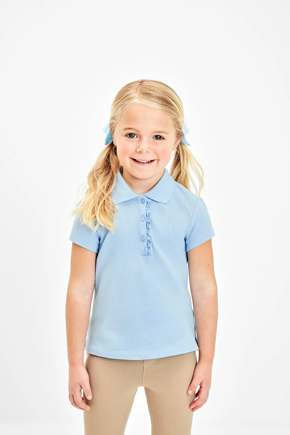 The Children's Place Girls' Toddler Mulipack Short Sleeve Ruffle Pique Polos